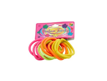 Dây buộc tóc nylon vỉ 12 chiếc màu quang