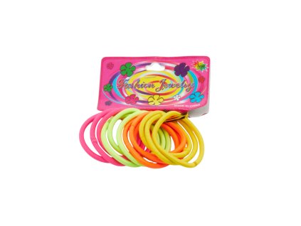 Dây buộc tóc nylon vỉ 12 chiếc màu quang