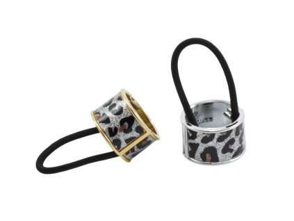 Dây buộc tóc vòng 2 trong 1 da báo