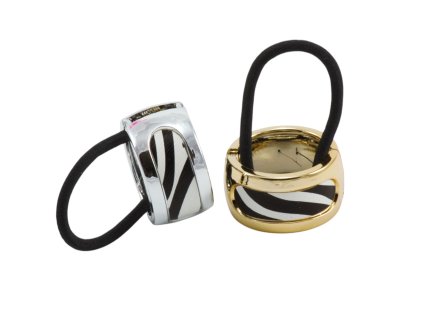 Dây buộc tóc vòng 2 tác dụng vằn bịch 24ks mix 2 màu