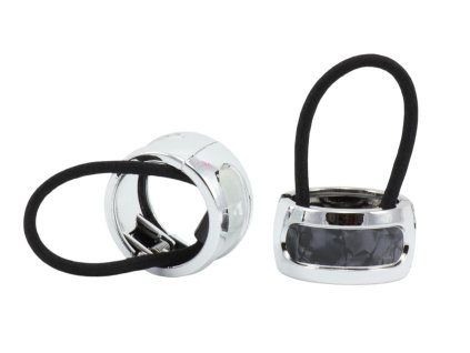 Dây buộc tóc vòng 2 tác dụng vân đá bịch 24ks mix 2 màu