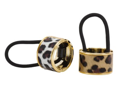 Dây buộc tóc vòng 2 tác dụng da báo bịch 24ks mix 2 màu