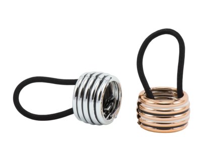 Dây buộc tóc vòng 2 tác dụng lằn ngang bịch 24ks mix 2 màu