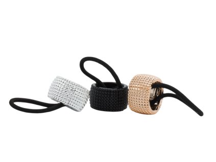 Dây buộc tóc vòng 2 tác dụng hạt nổi bịch 24ks mix 3 màu