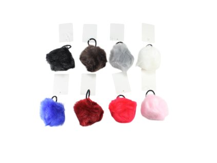 Dây buộc tóc quả lông to bịch 24ks mix 8 màu