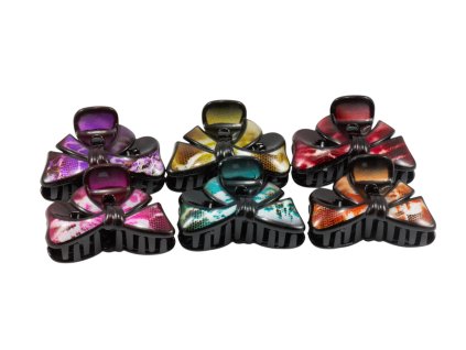 Cặp ngoạm 9x6cm nơ (bịch: 12ks mix 6 màu)