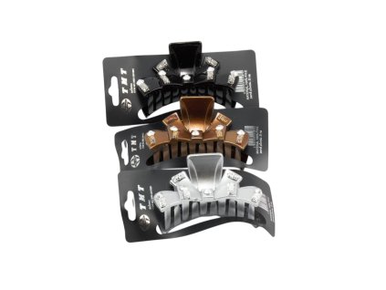 Cặp ngoạm 9x6cm đính giả đá (bịch: 12ks mix 3 màu)