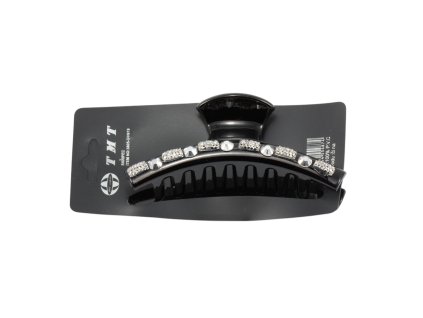 Cặp ngoạm 9x6cm đen đính giả đá (bịch: 12ks)