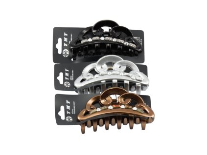 Cặp ngoạm 9x6cm đính giả đá (bịch: 12ks mix 3 màu)