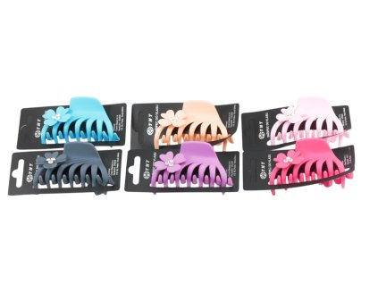 Cặp ngoạm to đính hoa đá (bịch: 12ks mix 6 màu)