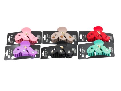 Cặp ngoạm silicon to đính giả đá (bịch: 12ks mix 6 màu)