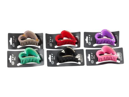 Cặp ngoạm silicon nhỏ đính giả đá (bịch: 12ks mix 6 màu)