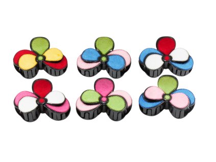 Cặp ngoạm nhỡ dán giả da lộn (bịch: 12ks mix 6 gam màu)