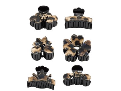 Cặp ngoạm dán giả gỗ (bịch: 12ks mix 6 kiểu)