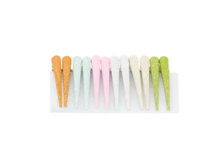 Trâm cài tóc 8cm 1 màu nhũ vỉ 12ks (Giá/ cả vỉ)