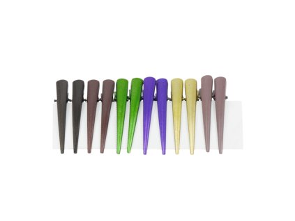 Trâm cài tóc nhỏ sơn metal 1 màu vỉ 12 chiếc