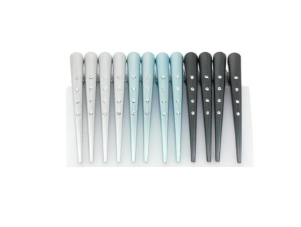 Trâm cài tóc 13cm sơn metal đính đá (vỉ 12ks)