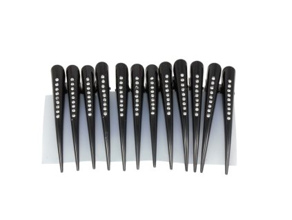 Trâm cài tóc 13cm đen đính đá (vỉ 12ks)