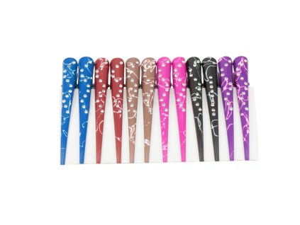 Trâm cài tóc 13cm đính đá (vỉ 12ks)