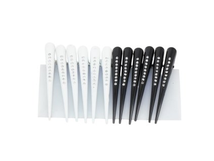 Trâm cài tóc to đen trắng đính đá