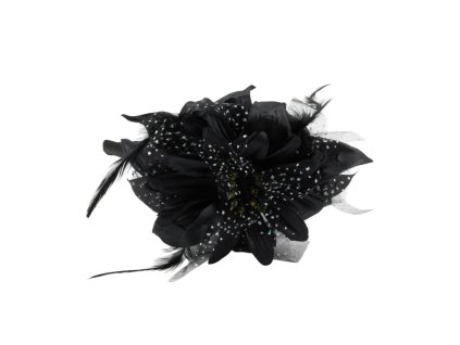 Bờm nhựa bọc vải gắn hoa (bịch: 12ks mix 7 màu)