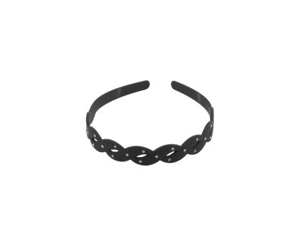 Bờm silicon đen đính đá (bịch: 12ks)