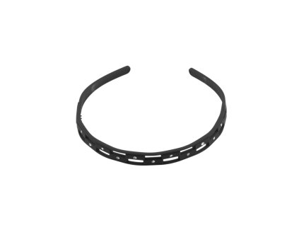 Bờm silicon đen đính đá (bịch: 12ks)