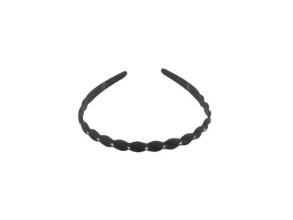 Bờm silicon đen đính đá (bịch: 12ks)