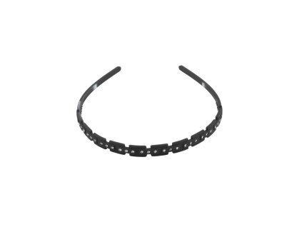 Bờm silicon đen đính đá (bịch: 12ks)