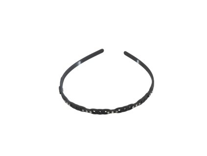 Bờm silicon đen đính đá (bịch: 12ks)