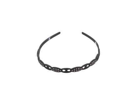 Bờm silicon đen đính đá (bịch: 12ks)