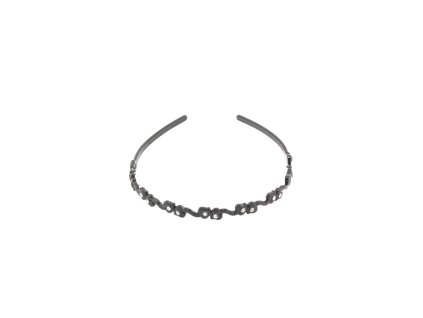 Bờm nhựa đen trắng đính đá