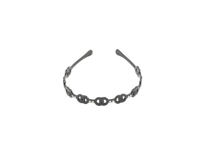 Bờm nhựa đen trắng đính đá