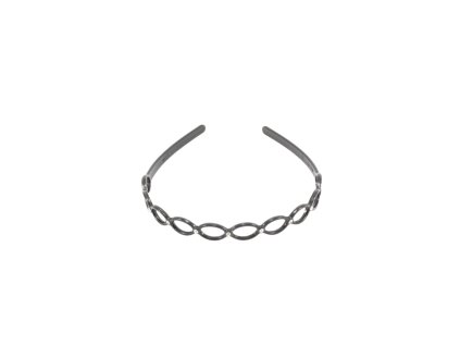 Bờm nhựa đen trắng đính đá