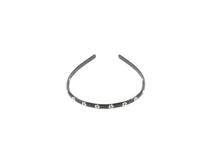 Bờm nhựa đen nhỏ đính đá