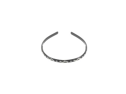 Bờm nhựa đen nhỏ đính đá (bịch: 12ks)