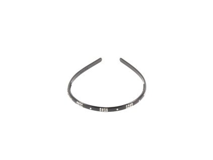 ČELENKA DO VLASŮ plastová černá s kamínky