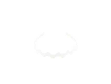 ČELENKA DO VLASŮ plastová bílá