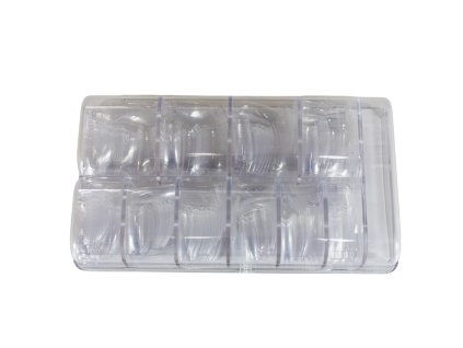 Móng tay giả bộ 500 móng trơn trong suốt trong hộp nhựa cứng