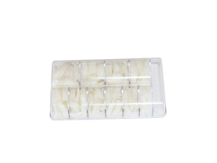 Móng tay giả bộ 500 móng trơn hồng trong hộp nhựa cứng