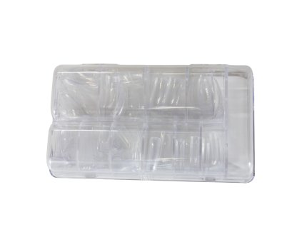 Móng tay giả bộ 200 móng trơn trong suốt trong hộp nhựa cứng