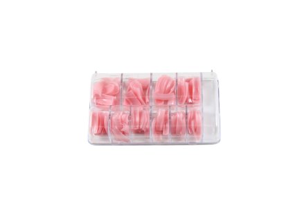 Umělé nehty v plastové krabičce 200 tipy růzové