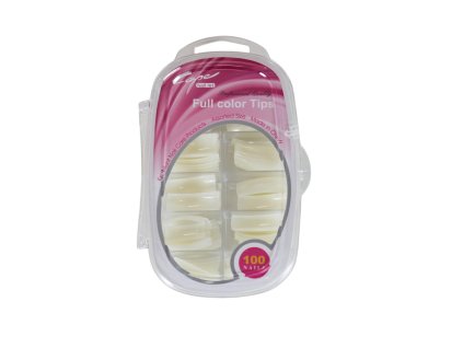 Móng tay giả bộ 100 móng trơn trong hộp nhựa cứng