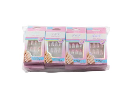 Móng tay giả bộ 24 móng vẽ hoa trong hộp giấy (bịch: 12 bộ)