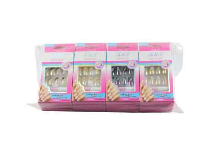 Umělé nehty v papírové krabičce 24 tipy lesklé mix