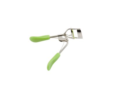 Kẹp lông mi inox tay nhựa xanh lá trong hộp nhựa treo