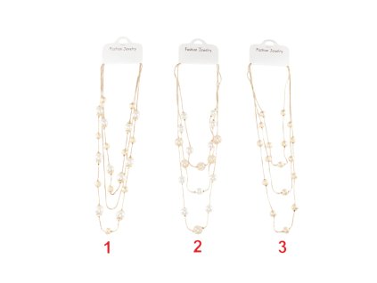 Vòng cổ đính hạt ngọc 3 hàng