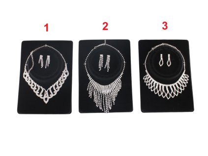 Bộ vòng cổ + hoa tai đá dự tiệc