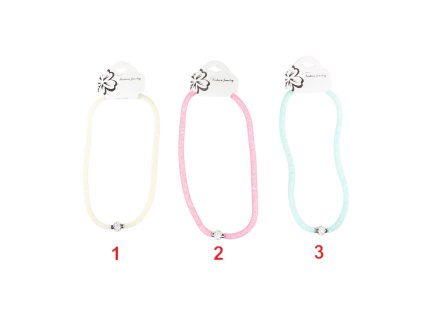 Vòng cổ hạt bọc vải khóa quả đá