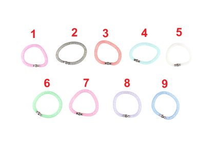 Vòng tay hạt bọc vải khóa viên tròn